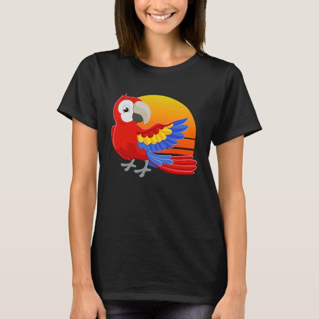 Scarlet Macaw Baby Bird Costume Men Women Kids T-Shirt (Front)