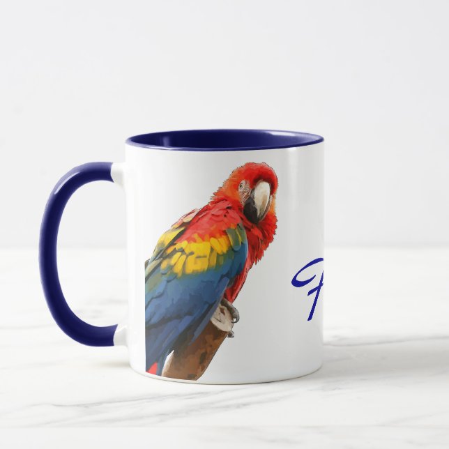 Scarlet Macaw Florida Ceramic Mug (Left)
