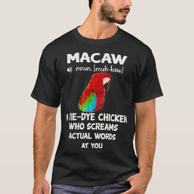 Scarlet Macaw  Funny Definition Macaw T-Shirt (Front)