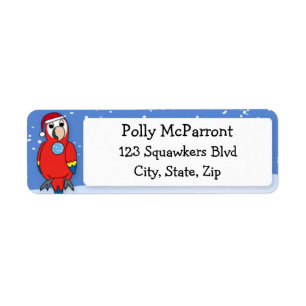 Scarlet Macaw Happy Holidays Christmas