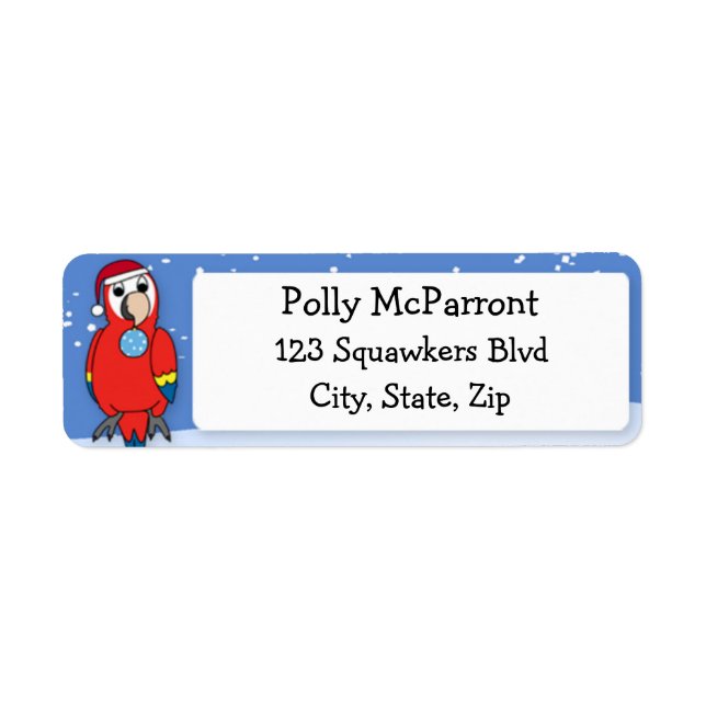 Scarlet Macaw Happy Holidays Christmas (Front)