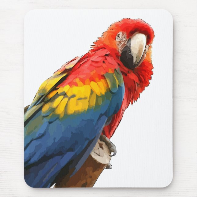 Scarlet Macaw Mouse Pad (Front)