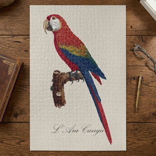 Scarlet Macaw or Red-Breasted Macaw, Ara macao Jigsaw Puzzle
