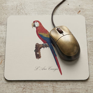 Scarlet Macaw or Red-Breasted Macaw, Ara macao Mouse Mat