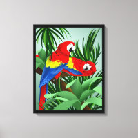 Scarlet Macaw Parrot Art