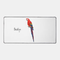 Scarlet macaw parrot cartoon illustration