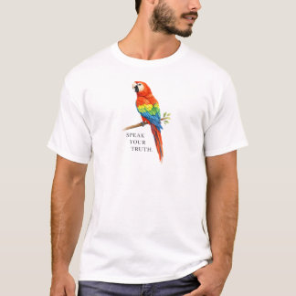 Scarlet Macaw T-Shirt - Cottagecore Parrot Shirt