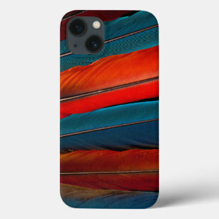 Scarlet Macaw Tail Feathers iPhone 13 Case