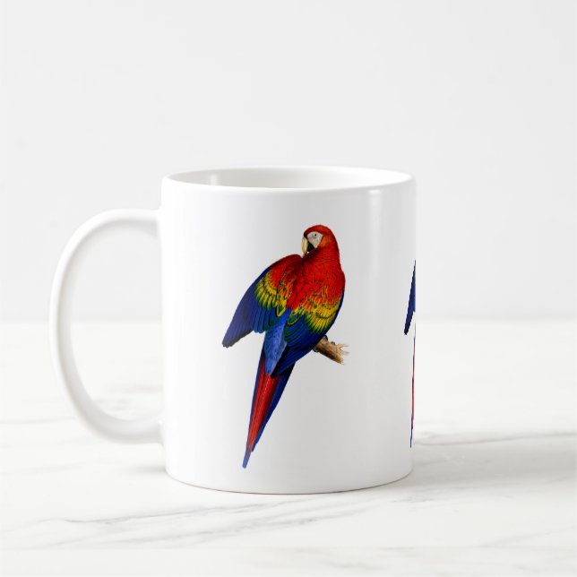 Scarlet Macaw Tropical Colourful Rain Forest Bird Coffee Mug (Left)