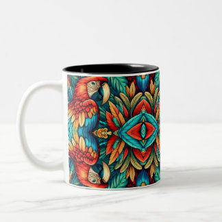 Scarlet Macaws Two-Tone Coffee Mug