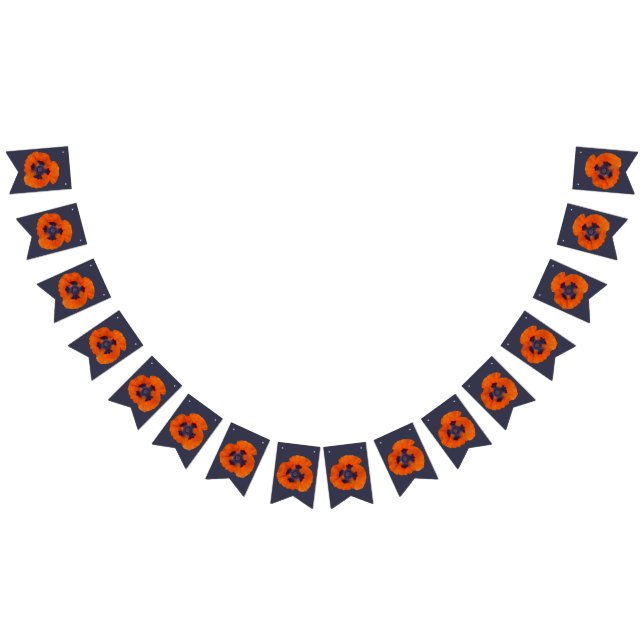 Scarlet Orange Poppy 1 Bunting (All)
