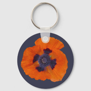 Scarlet Orange Poppy 1 Key Ring