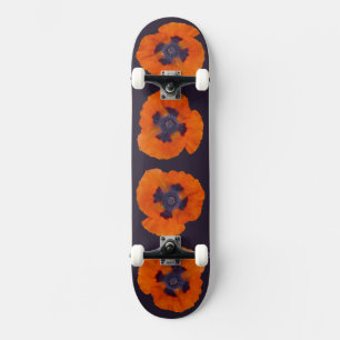 Scarlet Orange Poppy 1 Skateboard