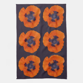 Scarlet Orange Poppy 1 Tea Towel