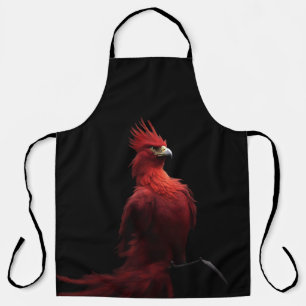 Scarlet Phoenix Sits Proudly Apron