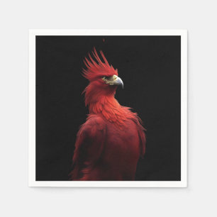 Scarlet Phoenix Sits Proudly Napkin