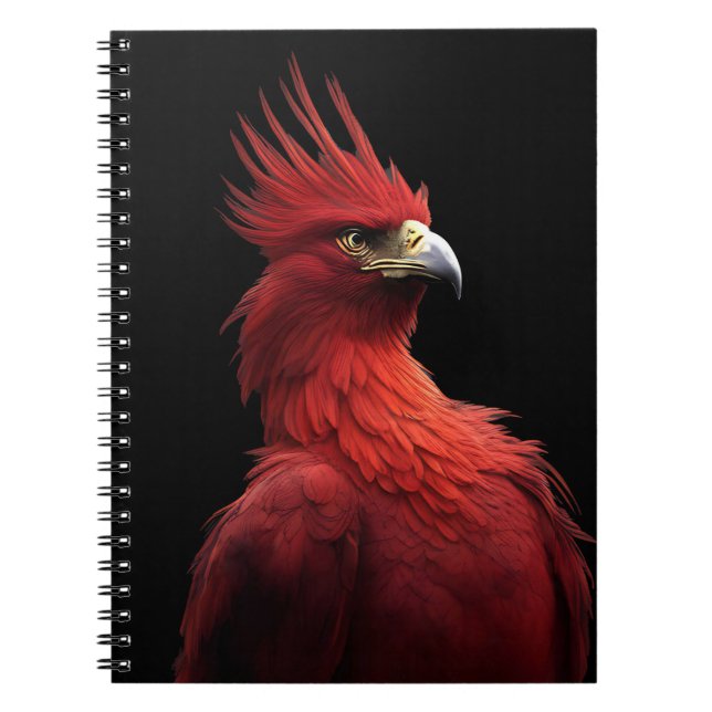 Scarlet Phoenix Sits Proudly Notebook (Front)