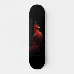 Scarlet Phoenix Sits Proudly Skateboard