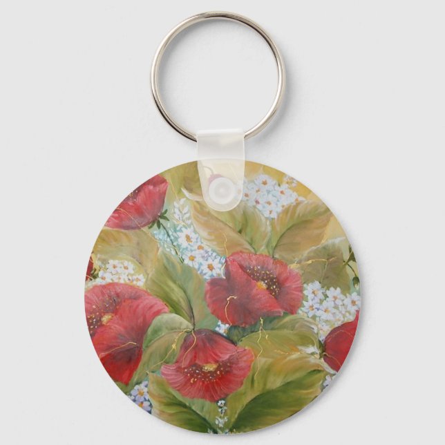 SCARLET POPPIES KEY RING (Front)