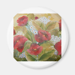 SCARLET POPPIES MAGNET