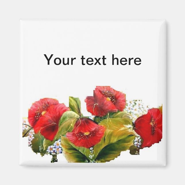 SCARLET POPPIES MAGNET (Front)