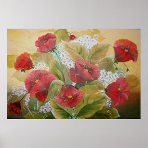 SCARLET POPPIES POSTER