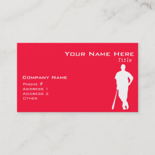 Scarlet Red Baseball; Softball Business Card