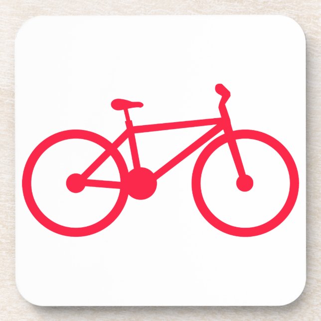 Scarlet Red Bicycle Coaster (Front)