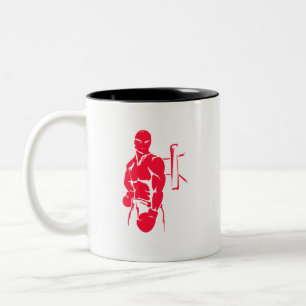 Scarlet Red Boxing Two-Tone Coffee Mug