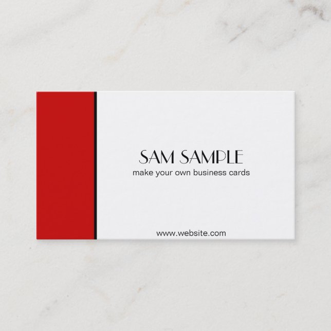 Scarlet Red Business Card (Front)