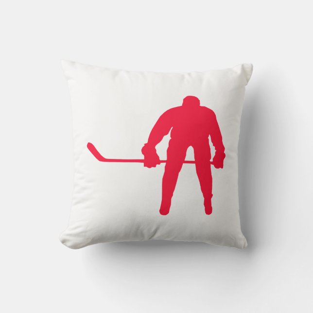 Scarlet Red Hockey Cushion (Front)