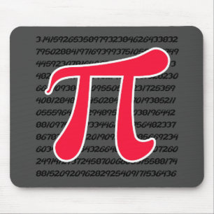 Scarlet Red Pi Symbol Mouse Mat
