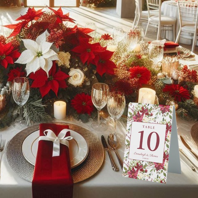 Scarlet Red Poinsettia Floral Wedding (Creator Uploaded)