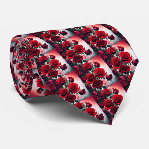 Scarlet Red Rose Bouquet,  Tie