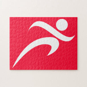 Scarlet Red Running Jigsaw Puzzle