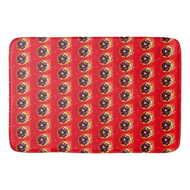 Scarlet Red Tulip  Bath Mat (Front)