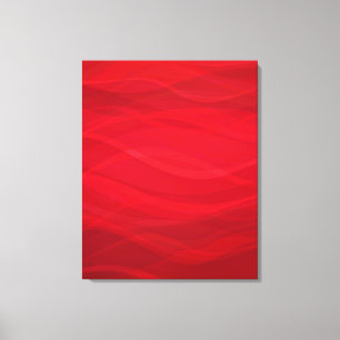 Scarlet red waves abstract graphic triptych canvas print