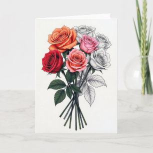 Scarlet Roses Mothers Day Card