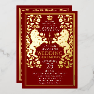 Scarlet Royal Lion Mediaeval Wedding
