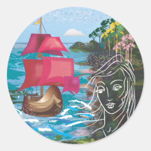 Scarlet Sails Classic Round Sticker