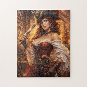 Scarlet Seas Pirate Queen Jigsaw Puzzle