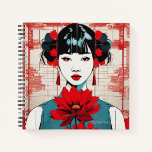 Scarlet Serenity Notebook