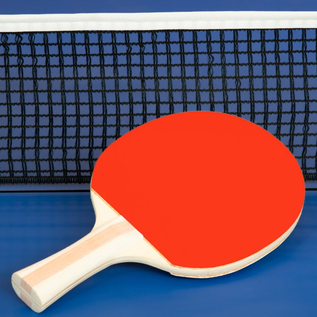 Scarlet Solid Colour Ping Pong Paddle (Insitu)