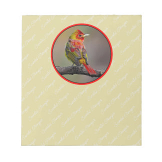 Scarlet Tanager Molting - Original Photograph Notepad