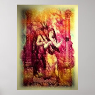 Scarlet woman with Baphomet Poster