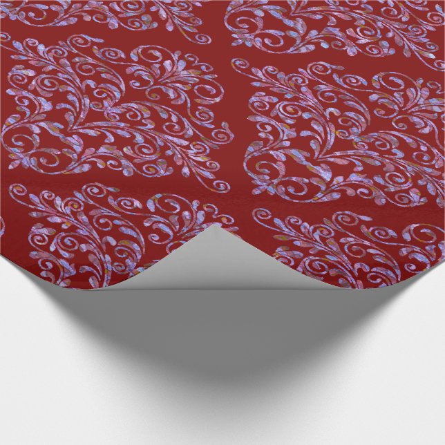 Scarletphylo Elegant Royal Damask 30" x 6' Wrapping Paper (Corner)