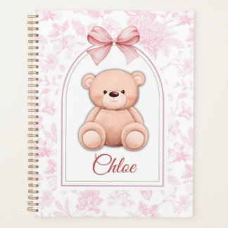 Scarlett | Custom Pink Teddy Bear Nursery Design  Planner