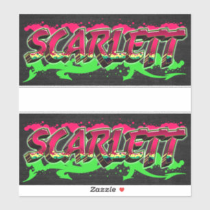 Scarlett First Name Graffiti Sticker