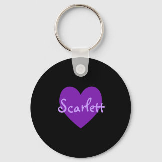 Scarlett in Purple Key Ring
