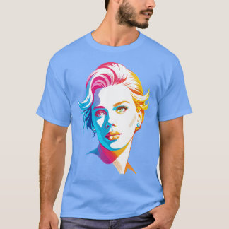 scarlett johansson Face Portrait T-Shirt